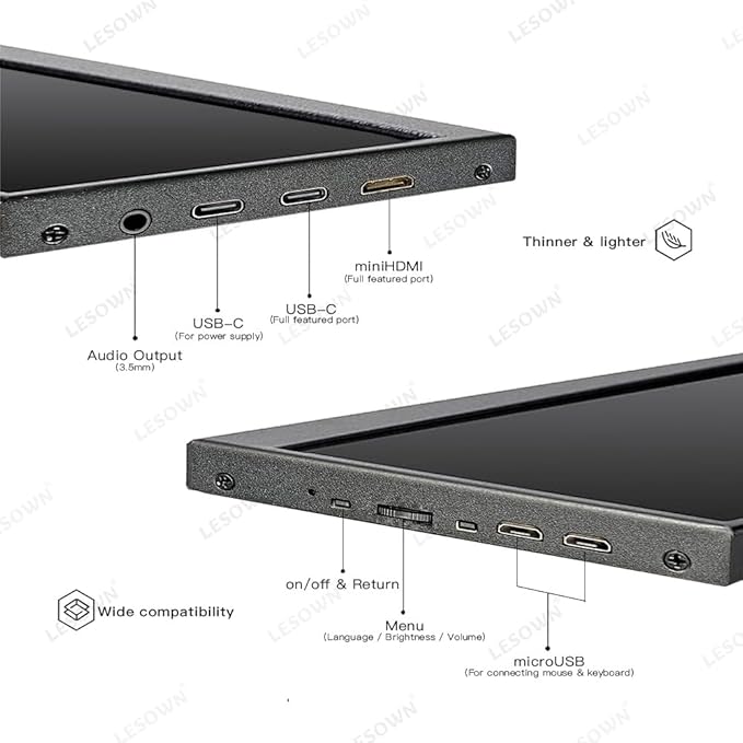 14.1 inch Temp Display Stretched Bar LCD Touch Strip Display USB C &amp HDMI 1920x550 IPS Sub Extender mini Wide Monitor for GPU CPU Data Monitoring PC Case