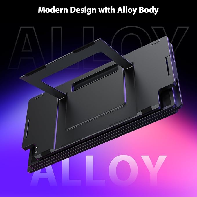 Triple Screen Laptop Monitor Extender Quad Monitor 15.6” FHD 1080P Portable Triple Monitors 1 USB-C Connection for 4 Screens Integrated Aluminum Alloy Auto Rotation Top Display for 12–17.3” Laptop
