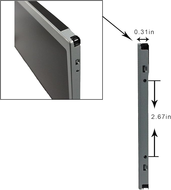 VSDISPLAY 24 Inch 1920x360 Strip Style LCD Screen DV240FBM-NB0 Supports 180 Degree Rotate Image with USB LCD Boardas DIY Extended Display Panel/Topper Monitor for Gaming Cabinet