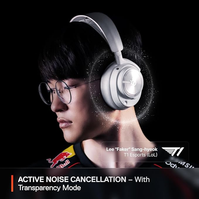 SteelSeries Arctis Nova Pro Wireless Multi-System Gaming Headset - Premium Hi-Fi Drivers - Active Noise Cancellation - Infinity Power System - ClearCast Gen 2 Mic - PC PS5 PS4 Switch Mobile