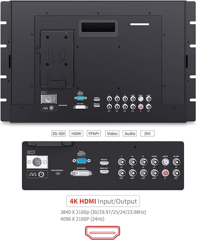 SEETEC P173-9HSD-RM 17.3 Rack Mount Broadcast LCD Monitor with 1920×1080 3G-SDI HDMI AV YPbPr