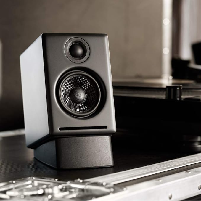 Audioengine A2 Black Computer Speakers with S8 Black Subwoofer and DS1 Stands