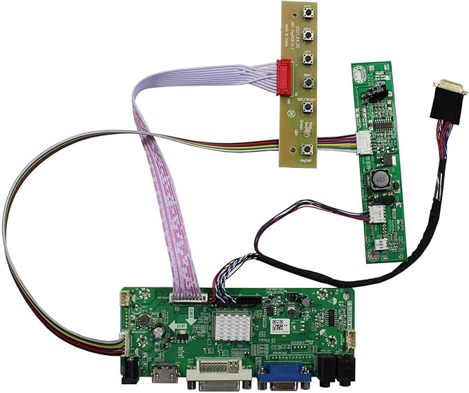 VSDISPLAY DVI VGA Audio LCD Controller Board 68676 Work for 13.3 Inch 1280x800 B133EW07 V2 LP133WX2-TLG5 TLAA TLC1 TLG2 LP133WX3-TLA1 N133I6-L02 LVDS 30 Pin Interface WLED LCD Screen