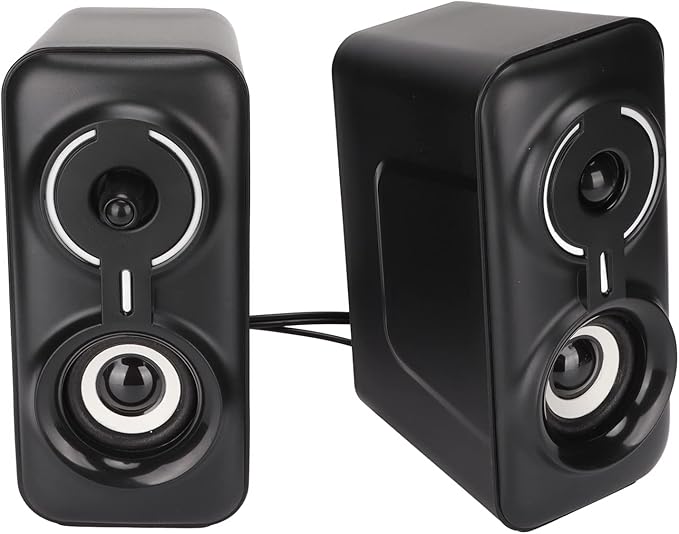 USB Speaker Desktop Computer Wired Speaker Game RGB Luminous Subwoofer Box Speaker for Laptops Video Cameras Monitors and TVs