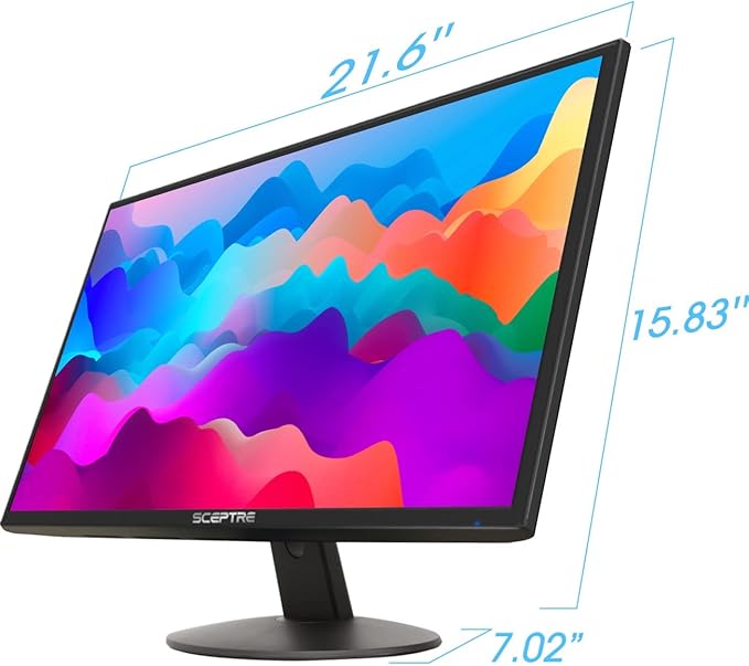 Sceptre E249W-19203R 24-inch FHD LED Gaming Monitor 2X HDMI VGA 75Hz Build-in Speakers Machine Black