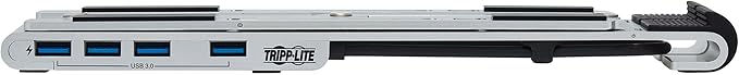 Tripp Lite Inclined Laptop Stand USB-C Hub Four USB-A Ports USB 3.2 Gen 1 5 Gbps Data Transfer 100W Power Delivery Charging 20V 5A Sturdy Adjustable/Foldable Stand 1-Year Warranty (U460-ST4-4A-C)