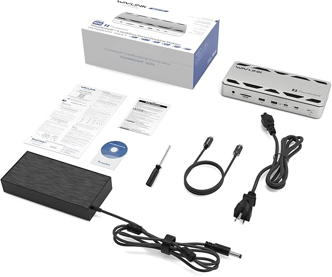 WAVLINK Intel Certified Thunderbolt 5 Dock 12-in-1 TB5 Docking Station with 120Gbps Max Transfer 140W PD 2.5G Ethernet 4X USB-A 3.2 Gen 2 SD4.0 for Windows 11/Mac OS 14.6 or Later TB5/4 Laptops