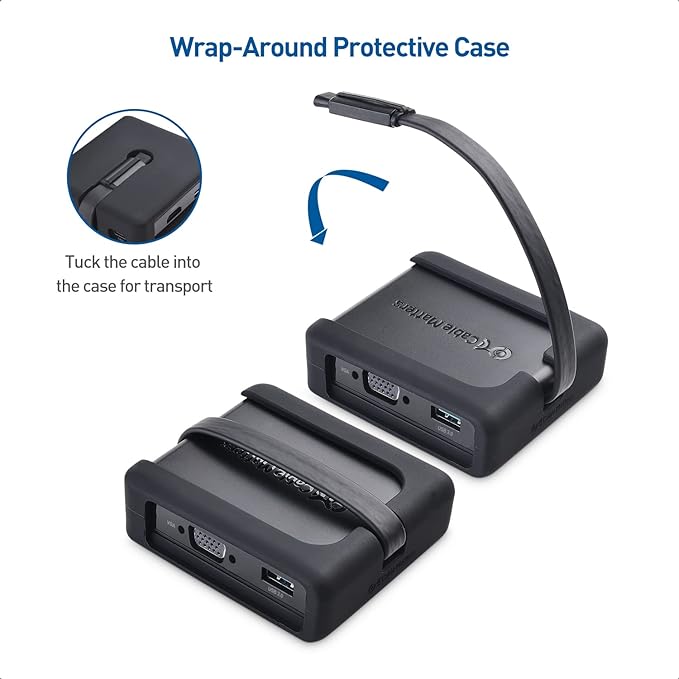Cable Matters 7-in-1 USB C Hub with Triple Display (HDMI DisplayPort VGA) 2X USB 3.0 Gigabit Ethernet 100W Charging - Thunderbolt 4 /USB4 Compatible with MacBook Pro Dell XPS Surface Pro