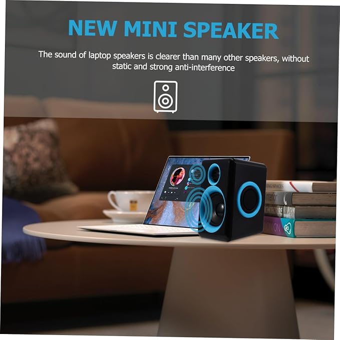 Mini USB 2.0 Computer Speaker for Laptop and Desktop Compact Mini Speaker with Dc5v Power Portable Home and Office Audio Loudspeaker