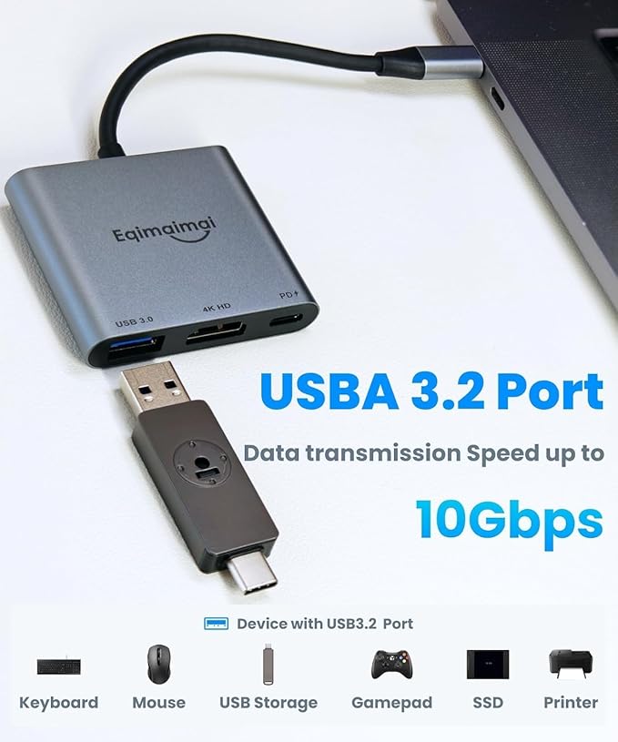 Switch 2 Dock Compatible for Nintendo Switch 2 V21 Docking Station with HDMI 2.1 100w PD PortUSB-A Converter Portable Steam Deck Compatible with NS1/2MacMacBookLaptops (Grey)