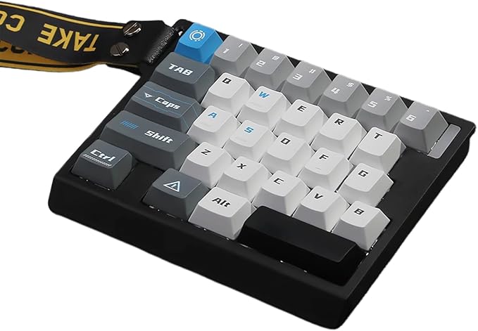 HE30 Rapid Trigger Gaming KeyboardOne-Handed Magnetic Switch Hall Effect RGB HotSwap Custom Mechanical Keyboard Adjustable Actuation8kHz Polling Rate Mini Macro Gasket Keypad (Black-Top Secret)