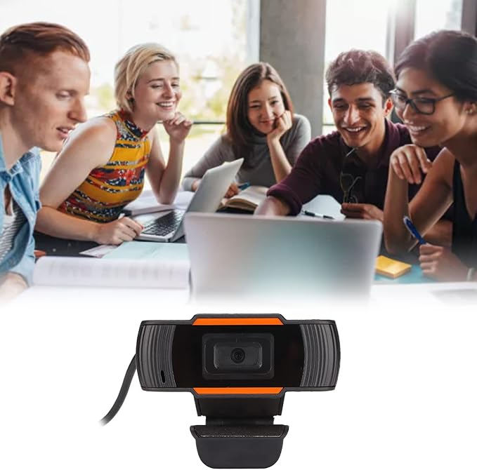 1080P High Resolution Rotatable Webcam with Microphone USB Computer Camera for Live Broadcast Online Class Meeting Compatible with Win10 Win7 Vista OS X