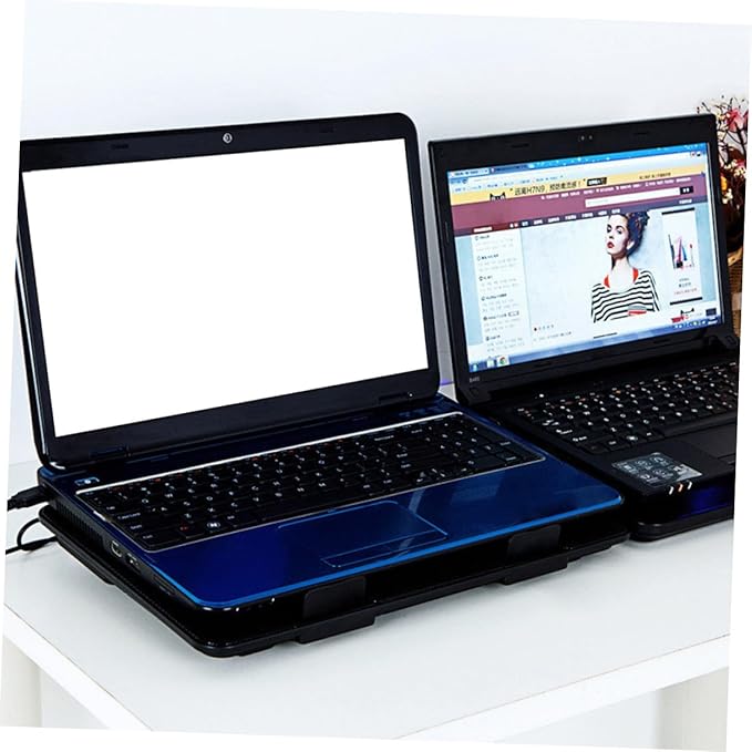 Laptop Cooling Pad with Quiet Fans Black Notebook Radiator Cooler for Gaming and Office Use USB Powered Cooler Pad Compatible with Laptops