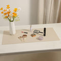 Leather Desk Pad BlotterWolaile 36x17 inch Big Keyboard Mouse PadWaterproof Non-Slip Writing Desk Computer Mat Desktop Protector for Office HomeIvory White