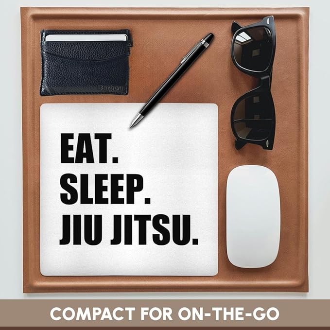 3dRose LLC 8 x 8 x 0.25 Inches Mouse Pad Eat Sleep Jiu Jitsu - Japanese Martial Art - Ju Jutsu Jujutsu Jujitsu - (mp_180413_1)