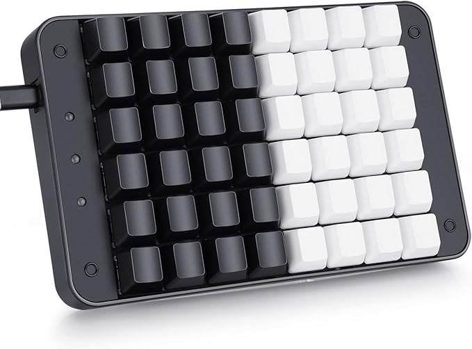 Koolertron One Handed Mechanical Gaming Keyboard 48 Keys Fully Programmable Mini USB Macro Keyboard with Red Switch for Gamers/Designers/Video Editor