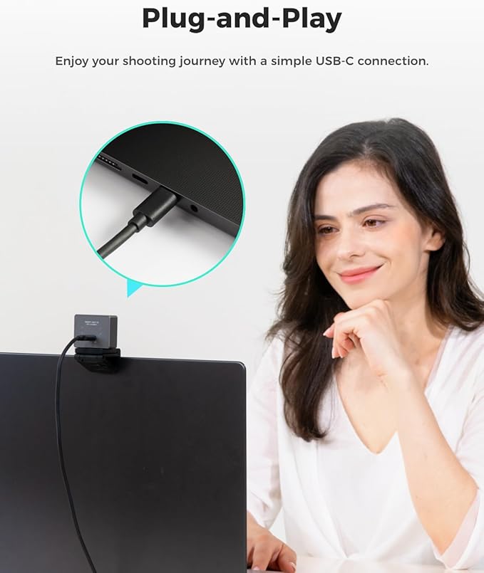 OBSBOT Meet SE 1080P 100FPS Webcam for PC USB Web Cam with AI Tracking Microphone Tripod Staggered HDR Beauty Mode Plug&ampPlay Streaming Camera for Laptop/Desktop Conferencing Grey