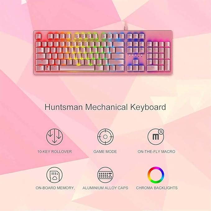 Mechanical Gaming Keyboard RGB LED Backlit Wired Keyboard with Switches for Windows Gaming PC