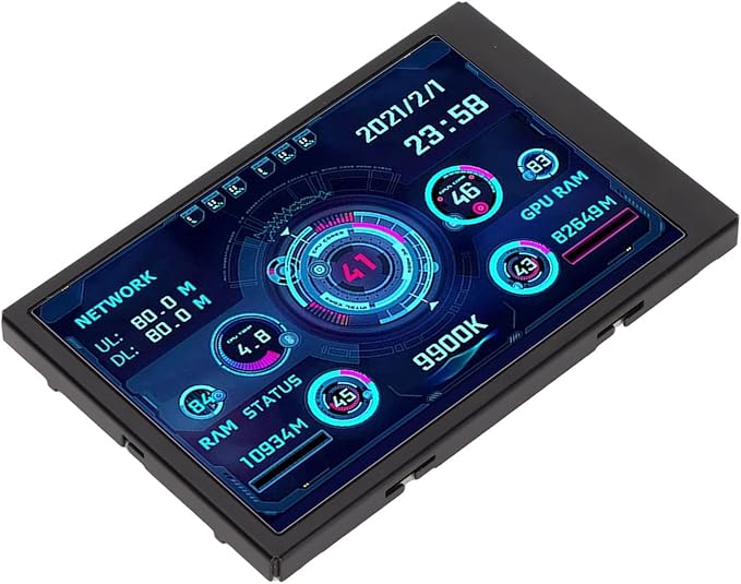 Joyzan IPS USB Mini Screen Portable External Monitor for Laptop PC Display Gaming Work Compatible HDMI Input 360°Rotation USB Powered Slim Design
