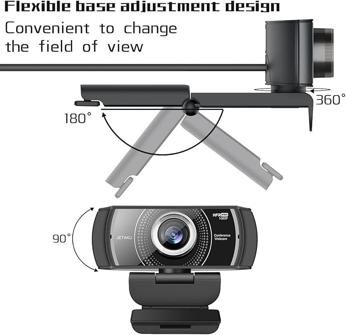 Webcam with Microphone 1080P 60FPS Privacy Cover Web Camera for Desktop Autofocus Dual Noise-Cancelling Mics Streaming Webcam for Gaming Laptop/Mac/Zoom/YouTube/Video Calling/Office