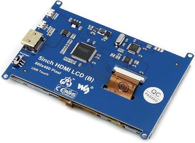 5inch HDMI LCD Monitor for Raspberry pi Resistive Touch Screen Display HDMI Interface with Bi-color Case for Rapsberry pi &amp Banana pi &amp Beaglebone Black supports Windows 10/8.1/8/7 Various Sys