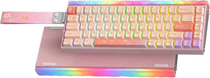 AULA Hero 68 HE Ultra - Wired Gaming Keyboard with Hall Effect Magnetic Switch CNC Aluminum Frame 8KHz Polling Rate RGB Box &amp Backlight Adjustable Actuation 65% Compact Small Gamer Keyboards