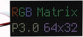RGB Full-Color LED Matrix Panel Display 64×32 Pixels for Raspberry Pi 3.0mm Pitch Onboard 2048 RGB LEDs