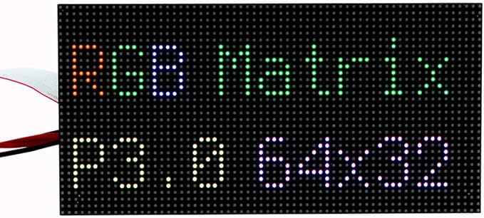 RGB Full-Color LED Matrix Panel Display 64×32 Pixels for Raspberry Pi 3.0mm Pitch Onboard 2048 RGB LEDs