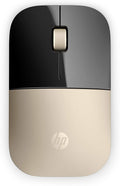 HP Z3700 Gold 2.4 GHz USB Slim Wireless Mouse with Blue LED 1200 DPI Optical Sensor Up to 16 Months Battery Life