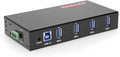 Gearmo USB 3.0 4-Port Hub Industrial DIN Rail &amp Surface Mount 5Gbps Speeds Surge Protection