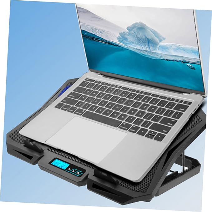 Veemoon Laptop Cooling Pad with Variable Speed Airflow 15.6-inch Quiet Laptop Cooler Stand for PC Notebook Cooling and Ventilation Suitable for Gaming and Office Use