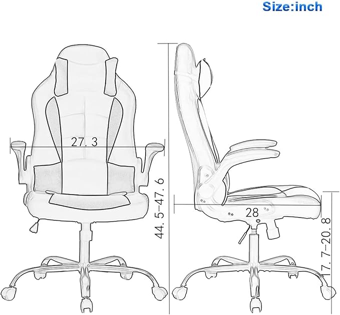 PC Gaming Chair PU Leather Offcie Chair Roling Swivel Task Racing Ergonomic Desk Chairs with High Back Headrest and Adjustable Lumbar Support(Camo)