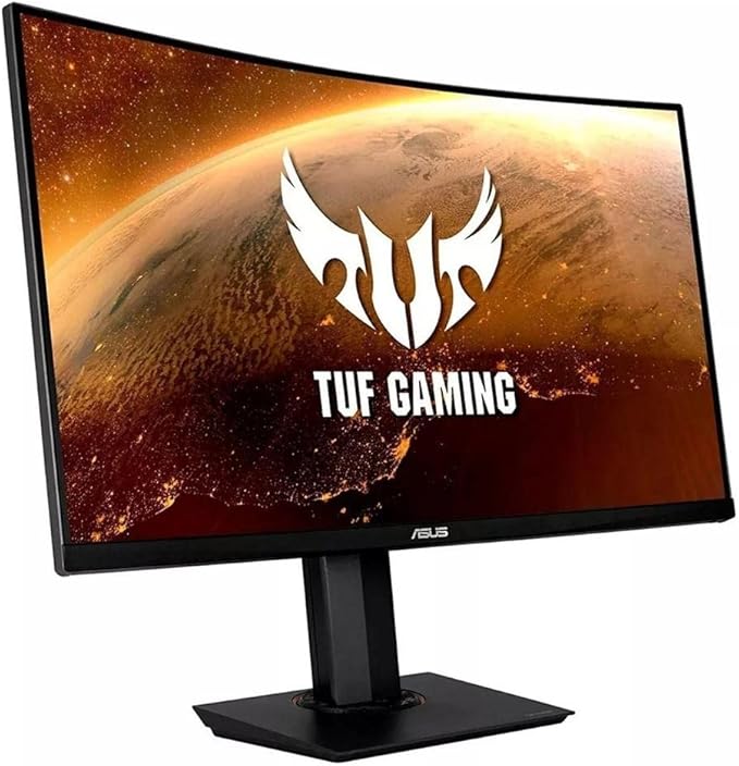 ASUS TUF Gaming 32 1440P HDR Curved Monitor (VG32VQ) - QHD (2560 x 1440) 144Hz 1ms Extreme Low Motion Blur Speaker Adaptive-Sync FreeSync Premium VESA Mountable DisplayPort HDMI