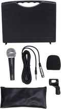 Wired Dynamic Microphone Set Moving Coil Dynamic Cardioid Handheld Microphone Enhanced Sound Quality with Low Latency Recording Stable for Active Speakers Mixers Am (Black)
