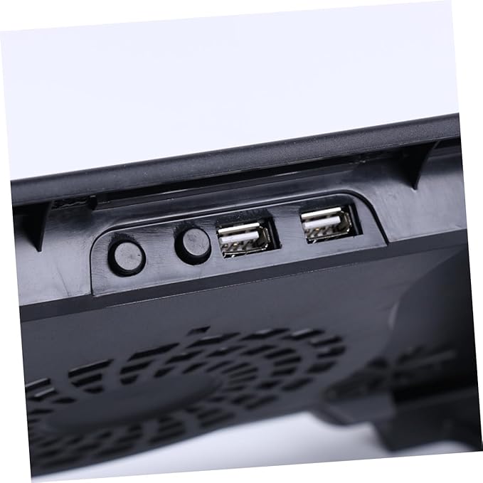 Lurrose Laptop Cooling Pad with 5 Fans USB Powered Notebook Cooler Base for Rapid Cooling Anti-Skid Adjustable Stand Suitable for Travel and Gaming Laptops Black