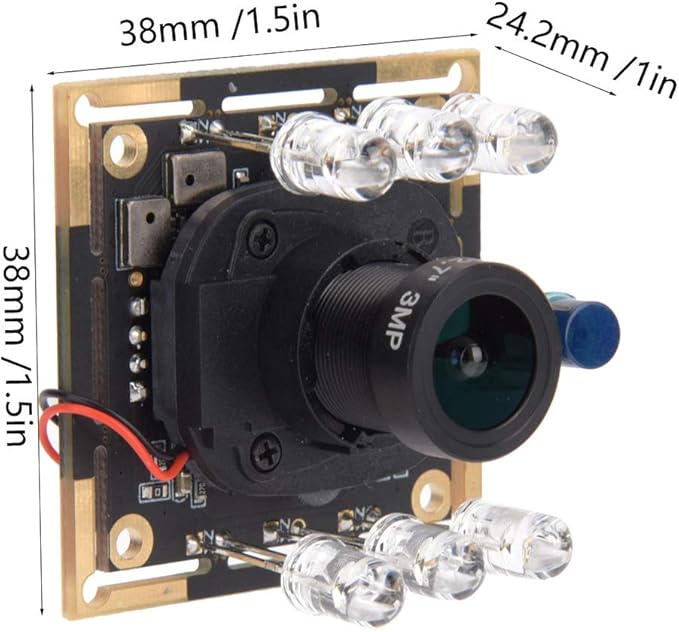 USB Camera Module HD OV2710 Chip IR Cut Automatic Switching 1920x1080 30fps 94 Degree Wide Angle for Security Surveillance and Video Conferencing