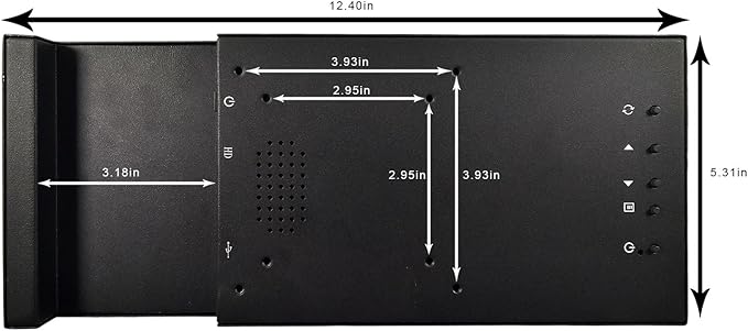 VSDISPLAY 12.3'' Portable IPS LCD Monitor 1920x720 Stretched Bar Display VS123ZJ-V823 with USB Video InputSupports 180 Degree Image Rotationas an Extra Screen for PC Laptop Game Cabinet