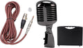 Vintage Retro Old School Microphone Dynamic Microphone Retro Cardioid Pickup Angle Adjustable Mic for Stage Performance KTV (Gunmetal Grey)