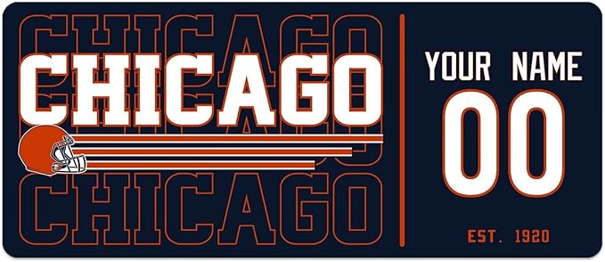 ANTKING Chicago Mouse Pad Custom Name and Number Desk Pad for Men Women Youth Gifts