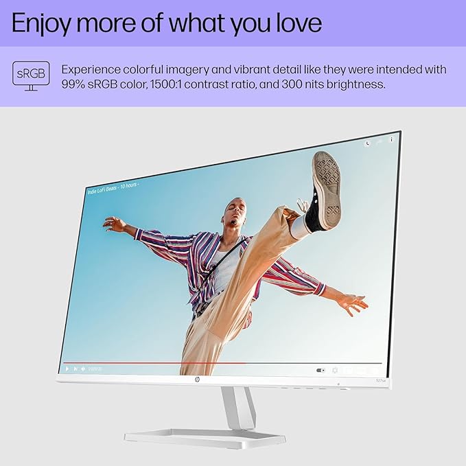 HP Series 5 527sa Monitor w/Speakers 94F48AA#ABA Bundle with Docztorm Dock 27 Full HD IPS (1920x1080) Display 2X HDMI Flicker-Free Ideal for Home &amp Business White/Silver (2026 Latest Model)
