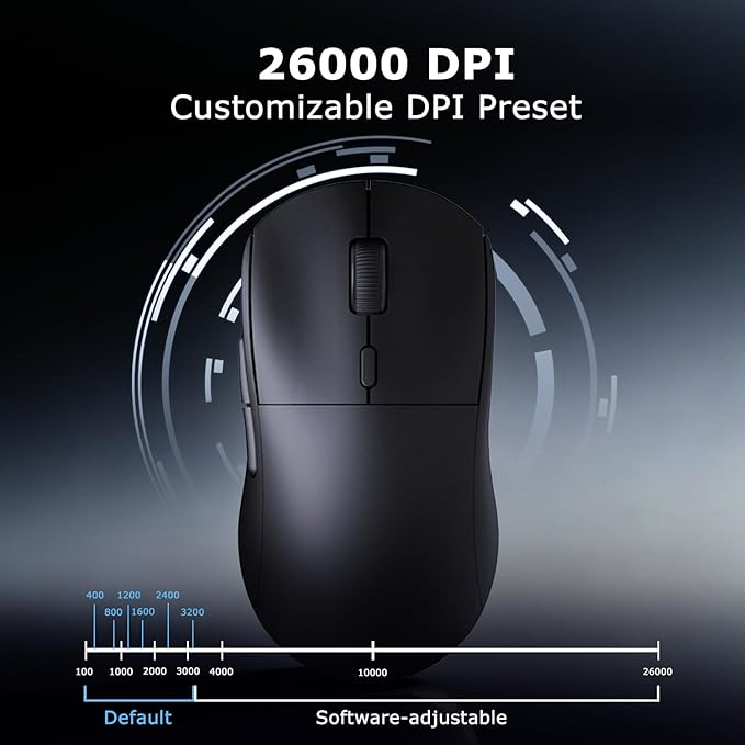 FIRSTBLOOD ONLY GAME. AJ199 Wireless Gaming Mouse PAW3395 Sensor 26000 DPI 60g Ultra-Lightweight Stable No-Dropout Connection 80M Clicks for FPS/MOBA &amp Long Sessions(Black)