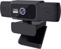 Hprosper 1080P Webcam with mic Noise Cancellation Wide-Angle Lens Auto Light Correction Plug &amp Play USB Webcam for Laptop Desktop PC Mac Zoom Skype Streaming