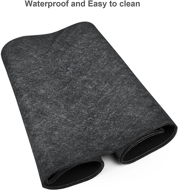 AQQA 3XL Huge Mouse Pads Oversized (48x24) - Extra Large Gaming XXXXL Mouse Pad for Full Desk - Big Mouse Pad with Non-Slip Rubber BaseStitched EdgeDesk mat for LaptopComputer &amp PC Dark Grey