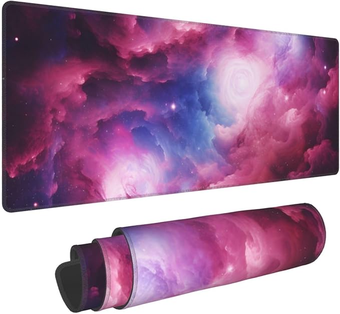 3D Magical Nebula Large Mouse Pad XL Extended Gaming Pad Waterproof Desk Mat for Desktop Keyboard Non Slip Mousepad for Office Game Home 32.15x11.8