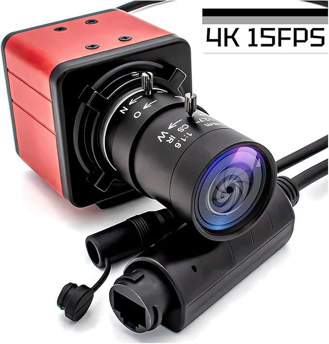 4K Mini POE IP Camera 3 4 5 8MP Security Protection Webcam 50mm Manual Varifocal Lens Industrial Network Camera