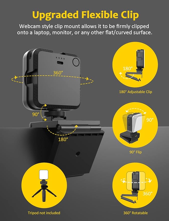 NexiGo 1080P Webcam Kits N660P (Gen 2) 1080P 60FPS Webcam with Software Control Dual Microphone &amp Cover Extendable Tripod Stand Video Conference Lighting for OBS/Zoom/Skype