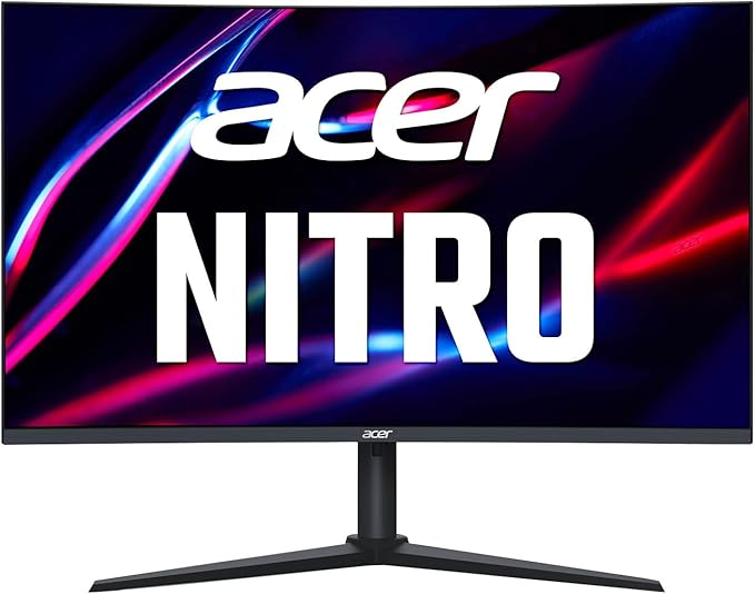 Acer Nitro 31.5 FHD 1920 x 1080 1500R Curved PC Gaming Monitor | AMD FreeSync | 75Hz Refresh | 1ms VRB | VESA Mountable | Height Tilt Swivel Adjustable | 1 x HDMI 1.4 Port &amp VGA | XZ320QR bihB