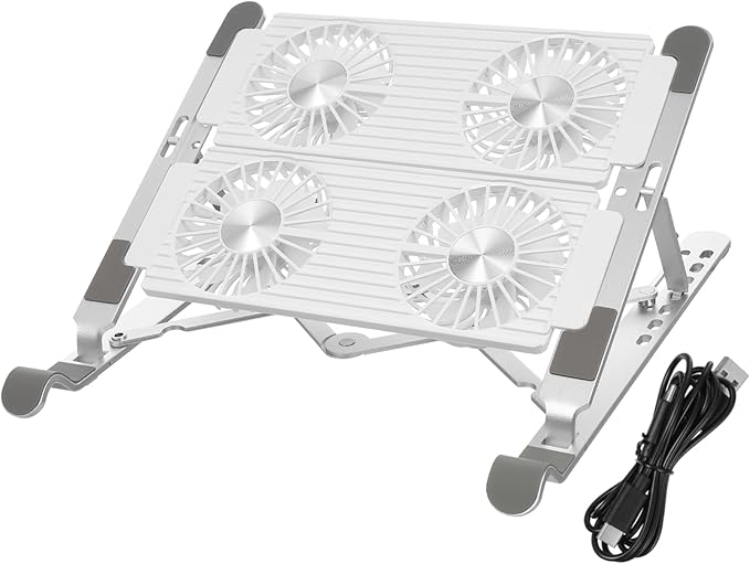 Laptop Cooling Stand Height Slip Design and Quiet Operation Compatible Laptop for Use