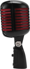 Bewinner Dynamic Microphone Microphone Zinc Alloy Pickup Pattern - Studio Performances and Live Performances Noise and Vibration Dampening (Black)