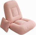 Folding Floor Gaming Chair Adjustable Memory Sponge Floor Chair with Back Support Lazy Sofa for Reading Game No Assembly Required(Pink)
